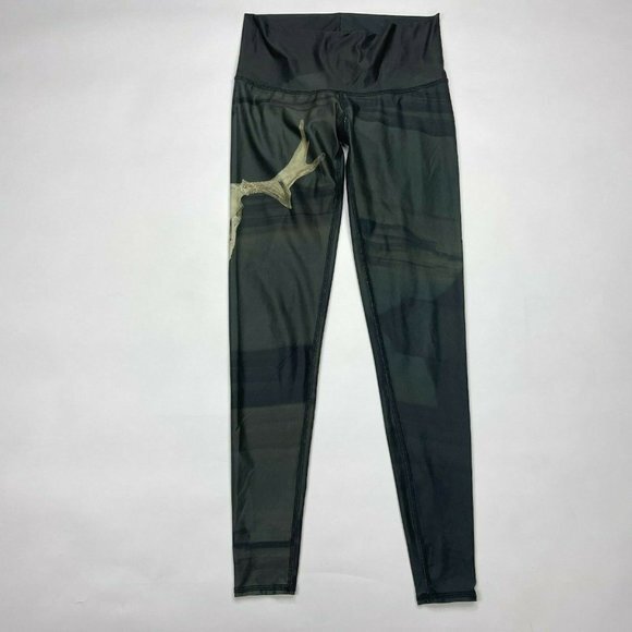 Teeki Deer Medicine Charcoal Hot Pant Stretch Gym Yoga Run Leggings Women Small‎ - Picture 2 of 11